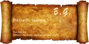 Baluch Gyoma névjegykártya